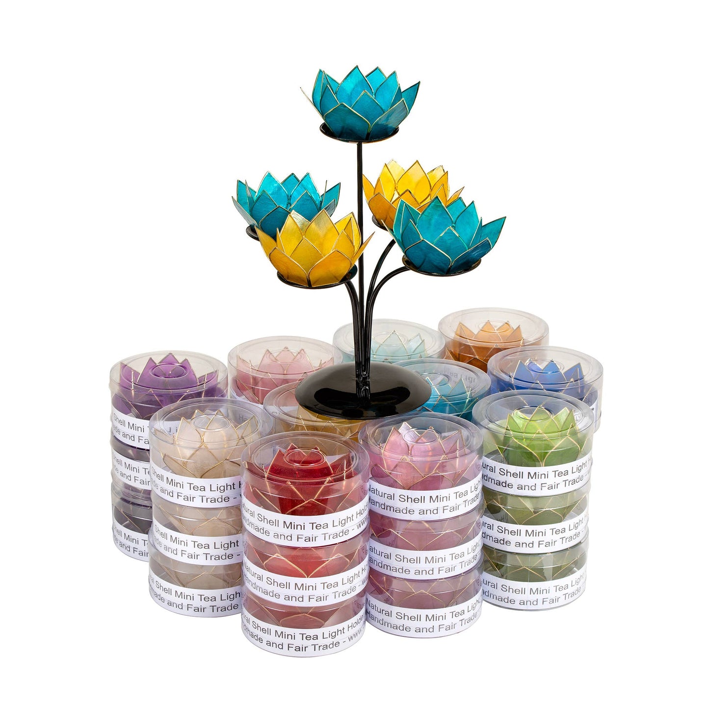 Mini Gemstone Lotus - Aquamarine