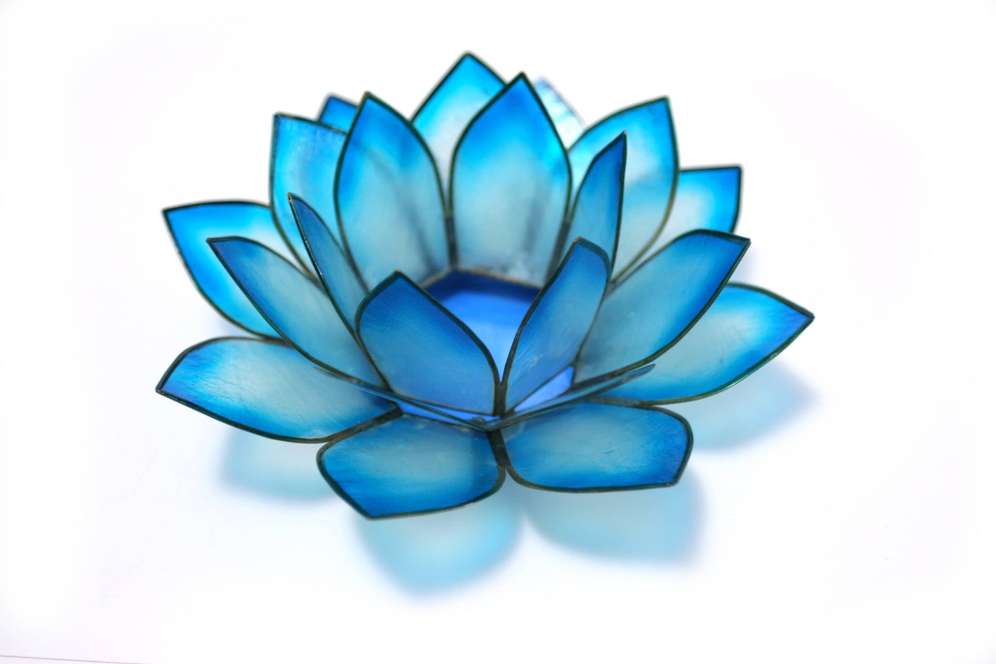 Cool Water Paradise Lotus Tea Light Candle Holder