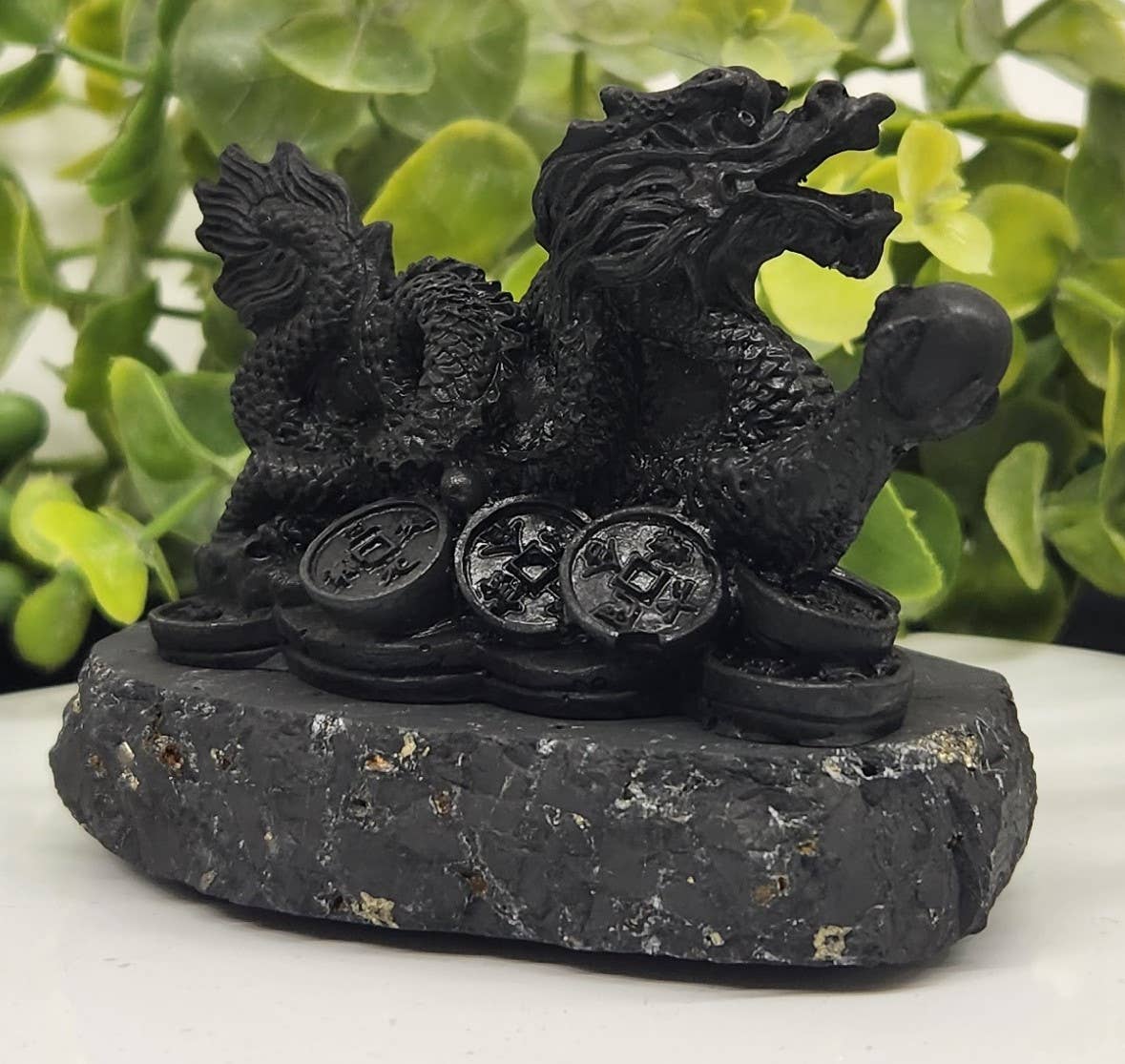 Shungite Figurine Dragon (EMF Protection) (3.5x3x2")