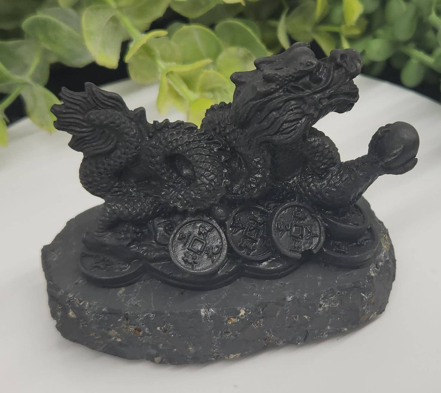 Shungite Figurine Dragon (EMF Protection) (3.5x3x2")