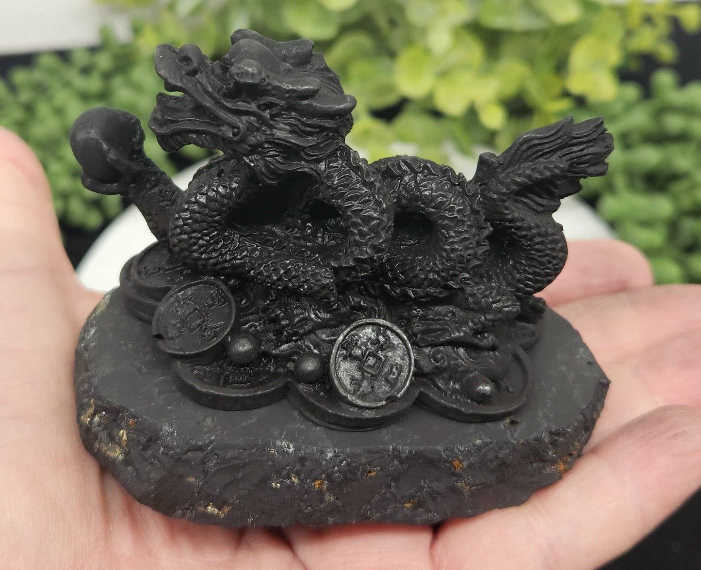 Shungite Figurine Dragon (EMF Protection) (3.5x3x2")