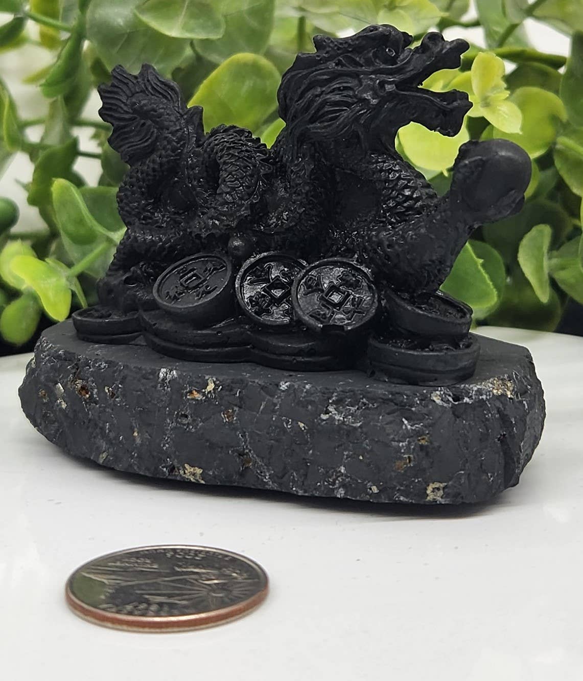 Shungite Figurine Dragon (EMF Protection) (3.5x3x2")