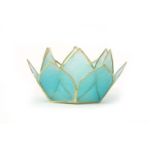 Mini Gemstone Lotus - Aquamarine