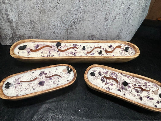 Tranquility Wood Dough Bowl Candles 3 different sizes